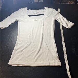 Cynthia Rowley Cream and Black Striped Top